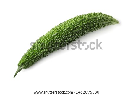 bitter melon gourd isolated on white background
