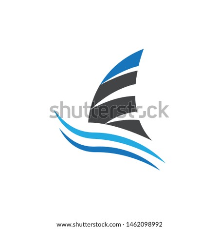 Boat,sail boat logo vector template illustration design