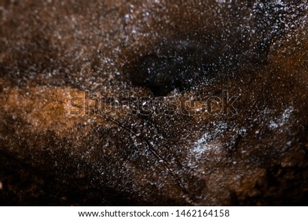A close up of water in rocks which looks like abstract picture, cosmic space and artist's palette at the same time