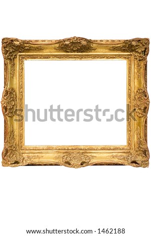 Gold Plated Wooden Picture Frame w/ Path (Cubic)