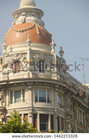Classic architecture of the downtown of San Sebastian, Spain
