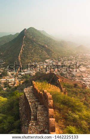 Sunrise at the Amber Fort Royalty-Free Stock Photo #1462225133