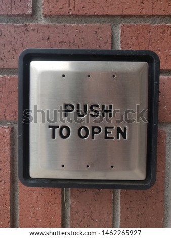 Push to Open sign to automatically open ADA-compliant office door