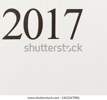 The year 2017 as printed on the title page of a journal published that year