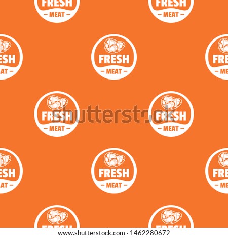 Eco fresh meat pattern vector orange for any web design best
