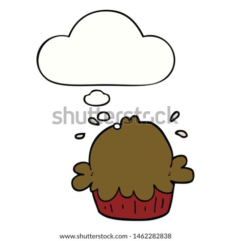 cute cartoon pie with thought bubble
