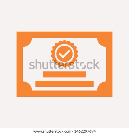 Vector certificate icon. Achievement, award, grant, diploma concepts. Premium quality graphic design elements. Modern sign, linear pictogram, object, outline symbol, simple thin line icon