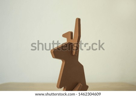 an easter chocolate rabbit background