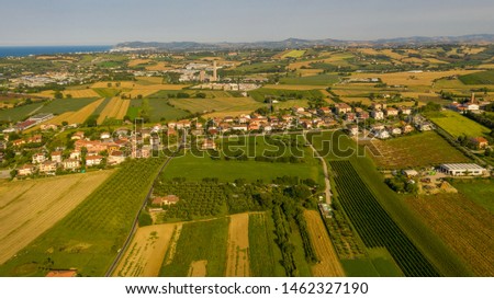 Rural Landscape in Rimini with drone