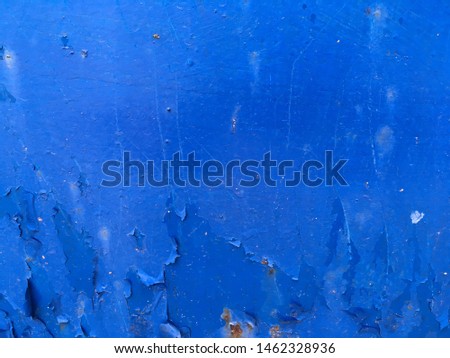 Blue metal paint plate texture for background design