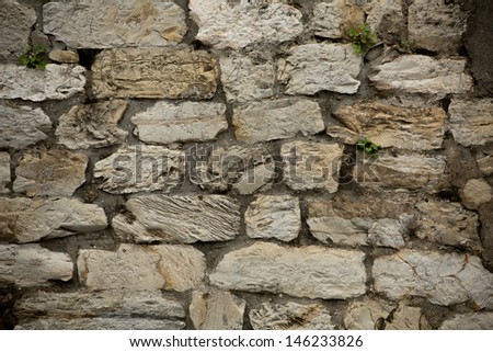 Ancient brick stone wall
