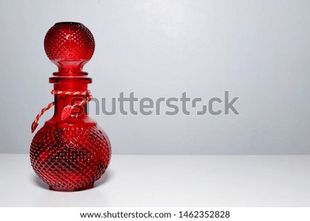 Beautiful potpourri bottle with petals and flower inside. It make us calm and peaceful.