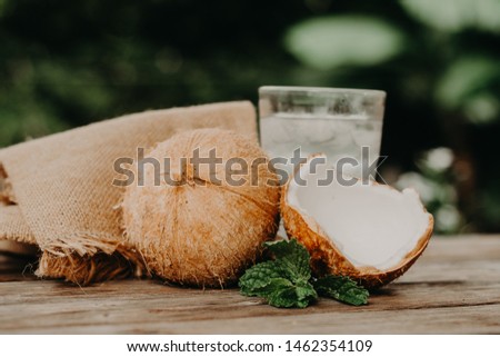 Coconut water.  Fresh and delicious coconut water.