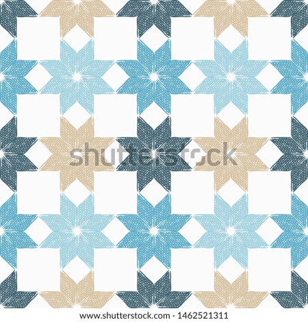 Seamless pattern with Decorative Norwegian Snowflakes. Merry Christmas! Vector illustration. Can be used for wallpaper, textile, invitation card, wrapping, web page background.