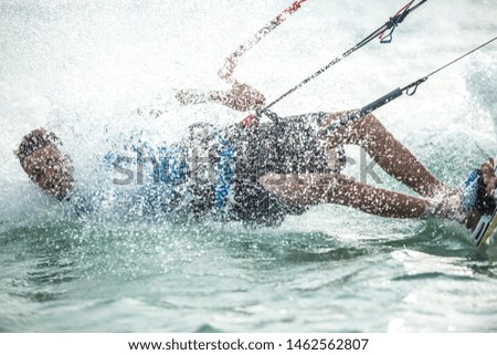 Kitesurfing, Kiteboarding action themed photo