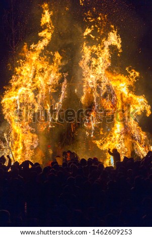 Holy Buddhist fire In Bhutan Royalty-Free Stock Photo #1462609253