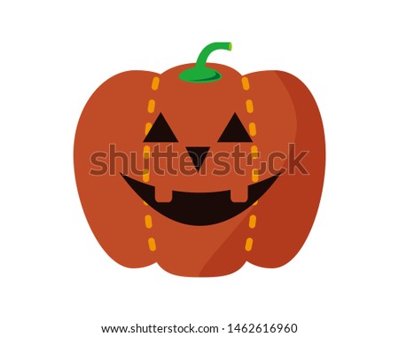 Halloween pumpkin vector illustration.Jack O Lantern.