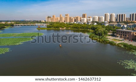 Waterfront City Architectural Scenery, Hebei Province, China

