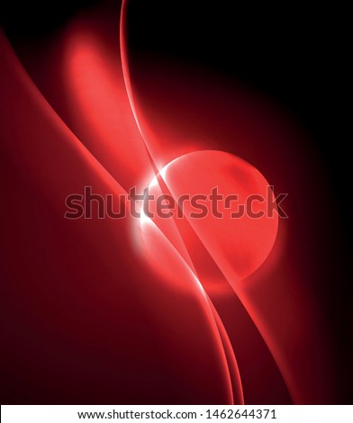 Dark space with shiny neon light motion waves. Abstract concept graphic element. Vector neon background. Technology background. Black background.
