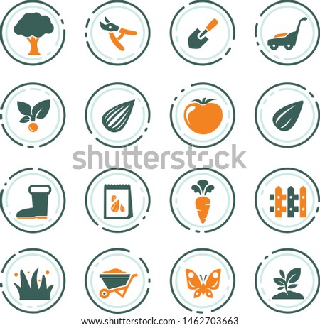 Gardening color vector icons for user interface design