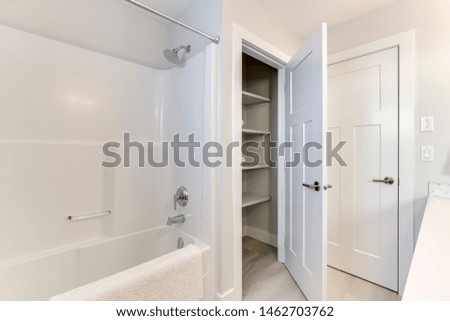 A modern bathroom interior in a new home