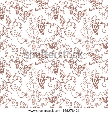 Decorative vine seamless vector pattern