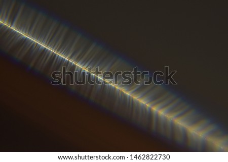 Abstract light effect between two walls close up 