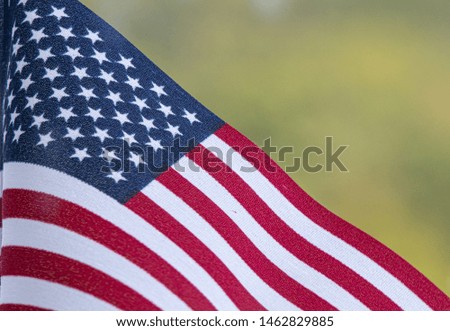 American Flag Close Up Waving
