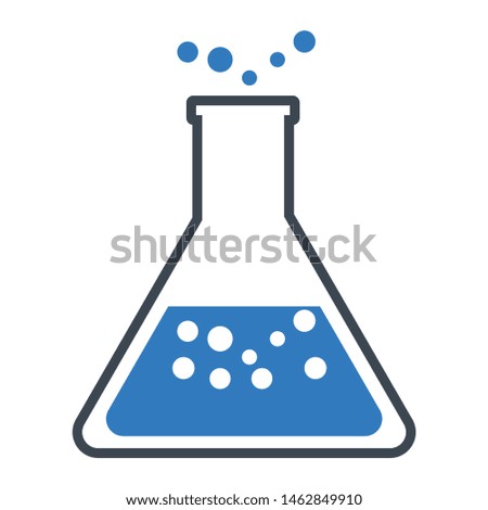 Color test tube icon vector illustration on white background