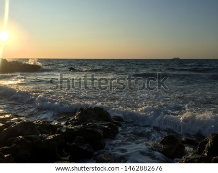 sunset of the black sea