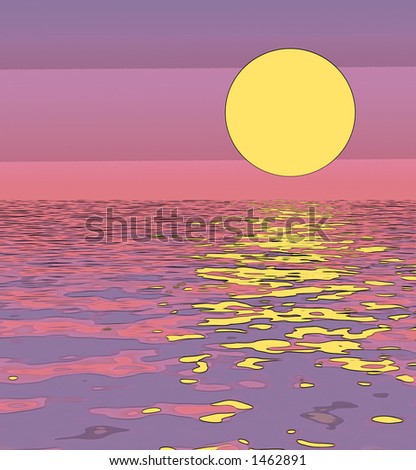 An abstract sunset illustration for backdrop and backgrounds