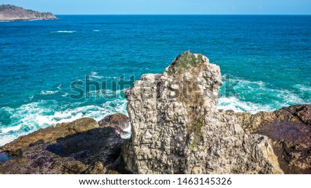 beach view with the waves Royalty-Free Stock Photo #1463145326