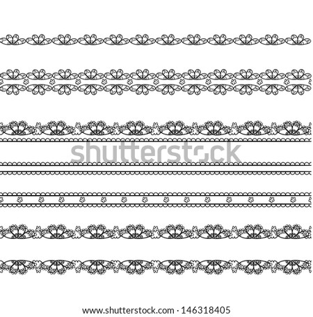 set of beautiful lace border