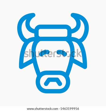Cow, farm animal icon isolated sign symbol vector illustration - vector