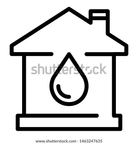 Smart home humidity icon. Outline smart home humidity icon for web design isolated on white background