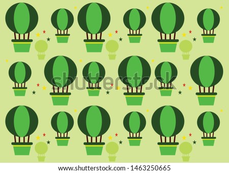 background with green balloons, pattern