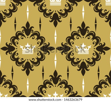 Royal background, seamless pattern. Vector image