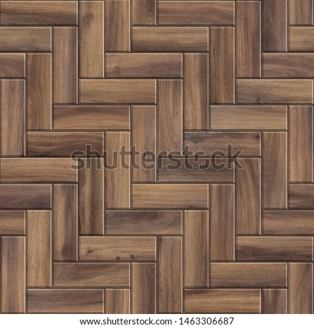 Seamless texture of herringbone wooden parquet. High resolution pattern of dark wood