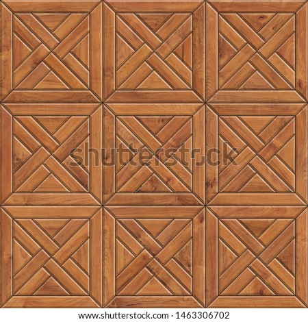 Seamless texture of mosaic wooden parquet. High resolution pattern of natural wood material