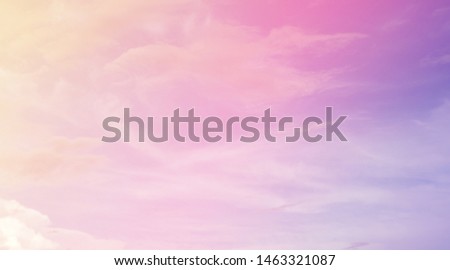 Colorful clouds and sky for abstract background, soft style.