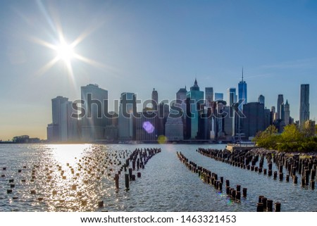 New York skyline from Brooklyn, USA