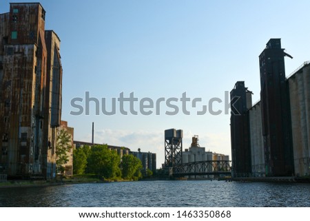 An industrial landscape from the Buffalo River, NY