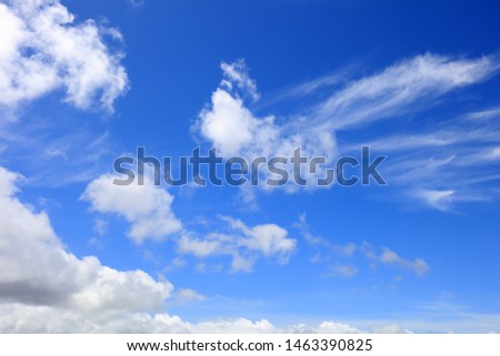 Blue sky and white clouds in Okinawa.