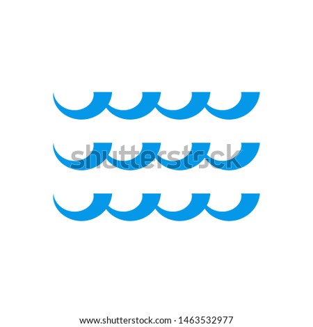 water wave icon, vector and illustration