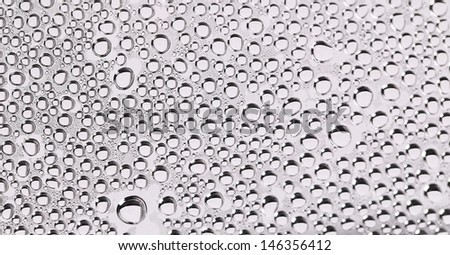 Bubble of water on the white background