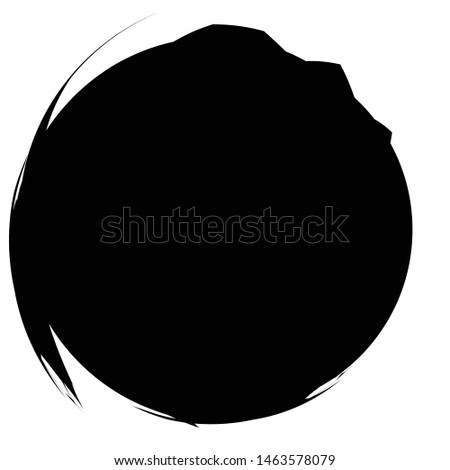 Irregular circle / Grungy, spot, wet shape, smudge, blotch effect