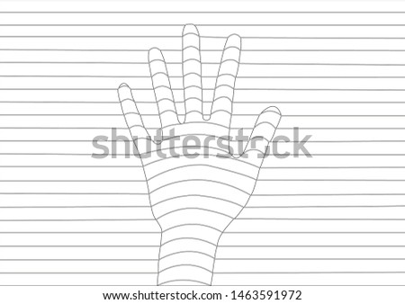 Hand vector pattern  straight art