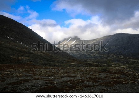 Polar landscape of Khibiny mountains, Russia
