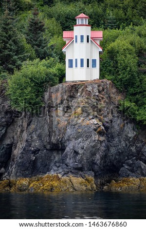 Lighthouse in Halibut Cove, Alaska