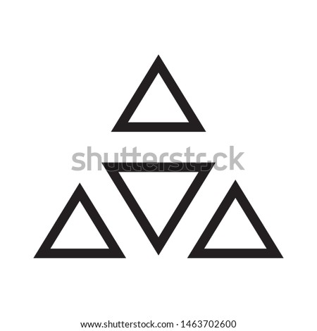 minimalist triangle design vector icon